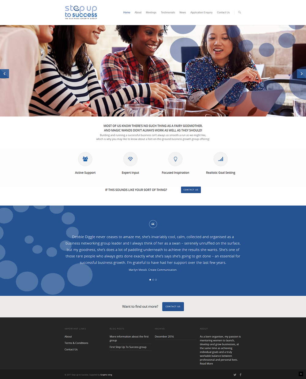 Step up to success website design