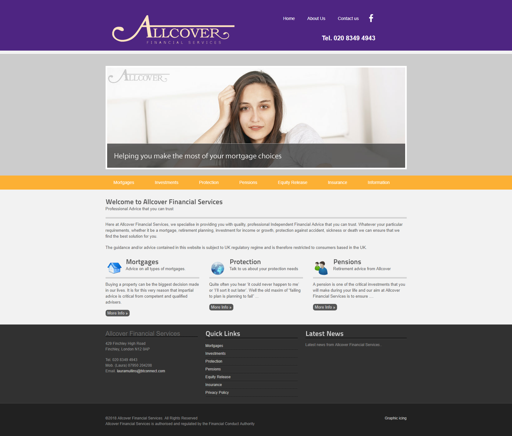 Allcover website design update